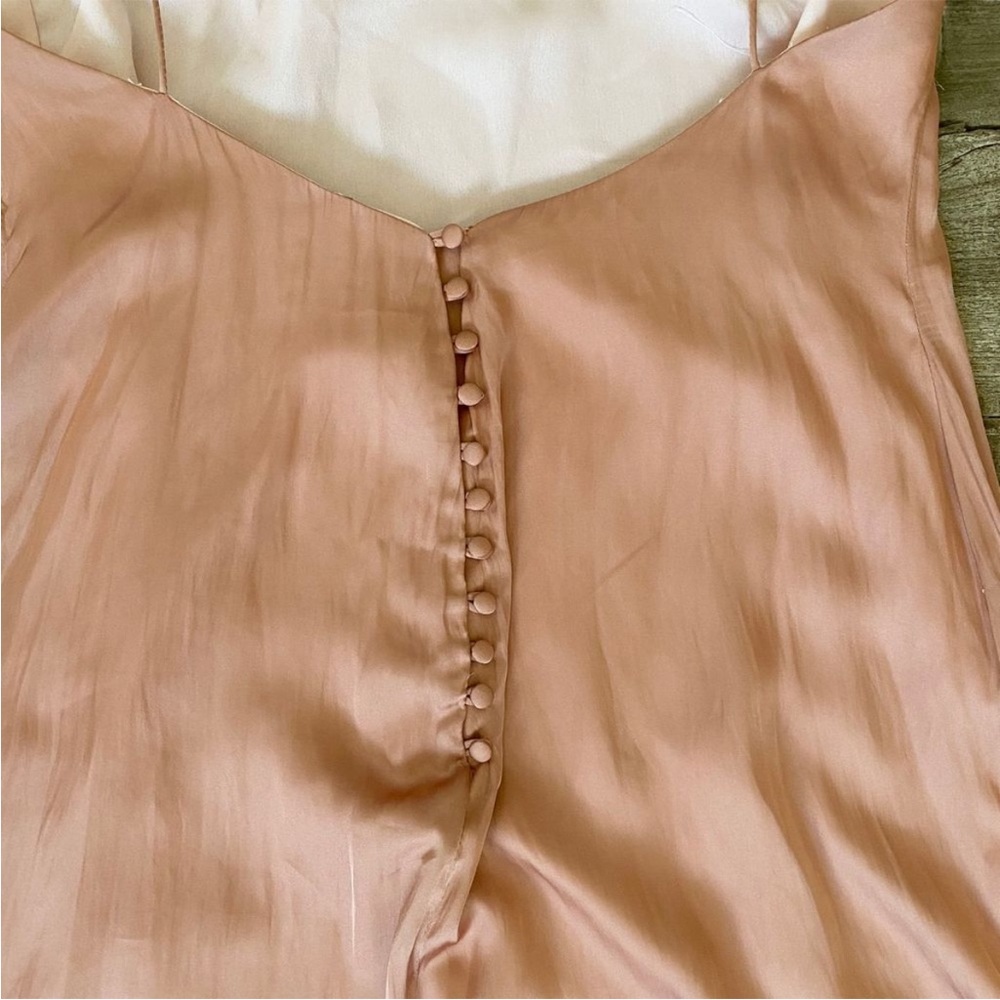 Lovers + Friends The Slip Dress Satin Maxi Nude 8 - Picture 6 of 8